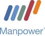 Manpower Web Stacked Logo for Dark Background