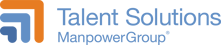 ManpowerGroup Talent Solutions Reduced Size Web Horizontal Logo for Black Background