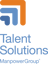 ManpowerGroup Talent Solutions Web Stacked Logo for Black Background